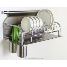 Wholesale Multi-function Household Stainless Steel Kitchen Dish Drainer Rack